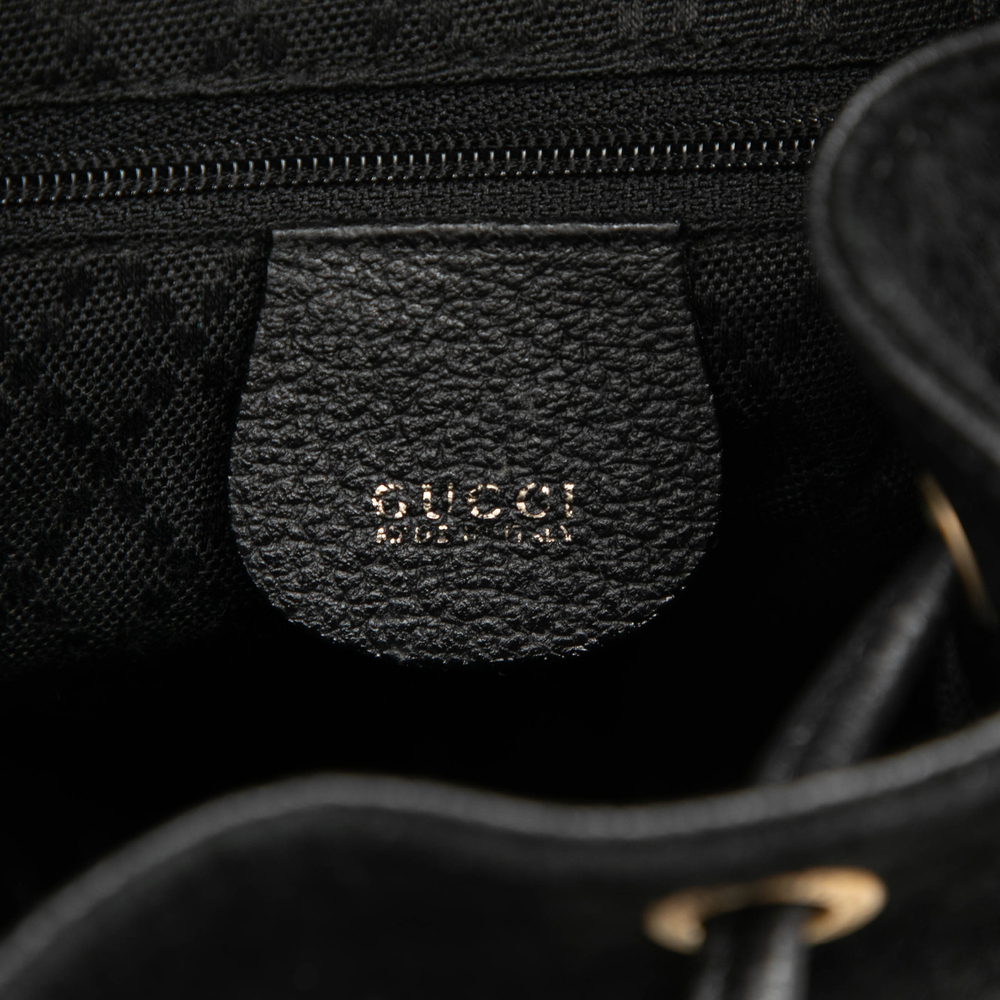 Pre-Loved Gucci Suede Bamboo Drawstring Backpack - Picture 5 of 7